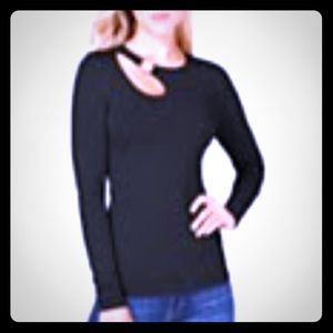 Guess black cut-out top